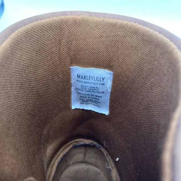 Marley Lilly Womens Duck Boots Brown Leopard Print Sole Sherpa Trim Size 6 - Picture 5 of 8